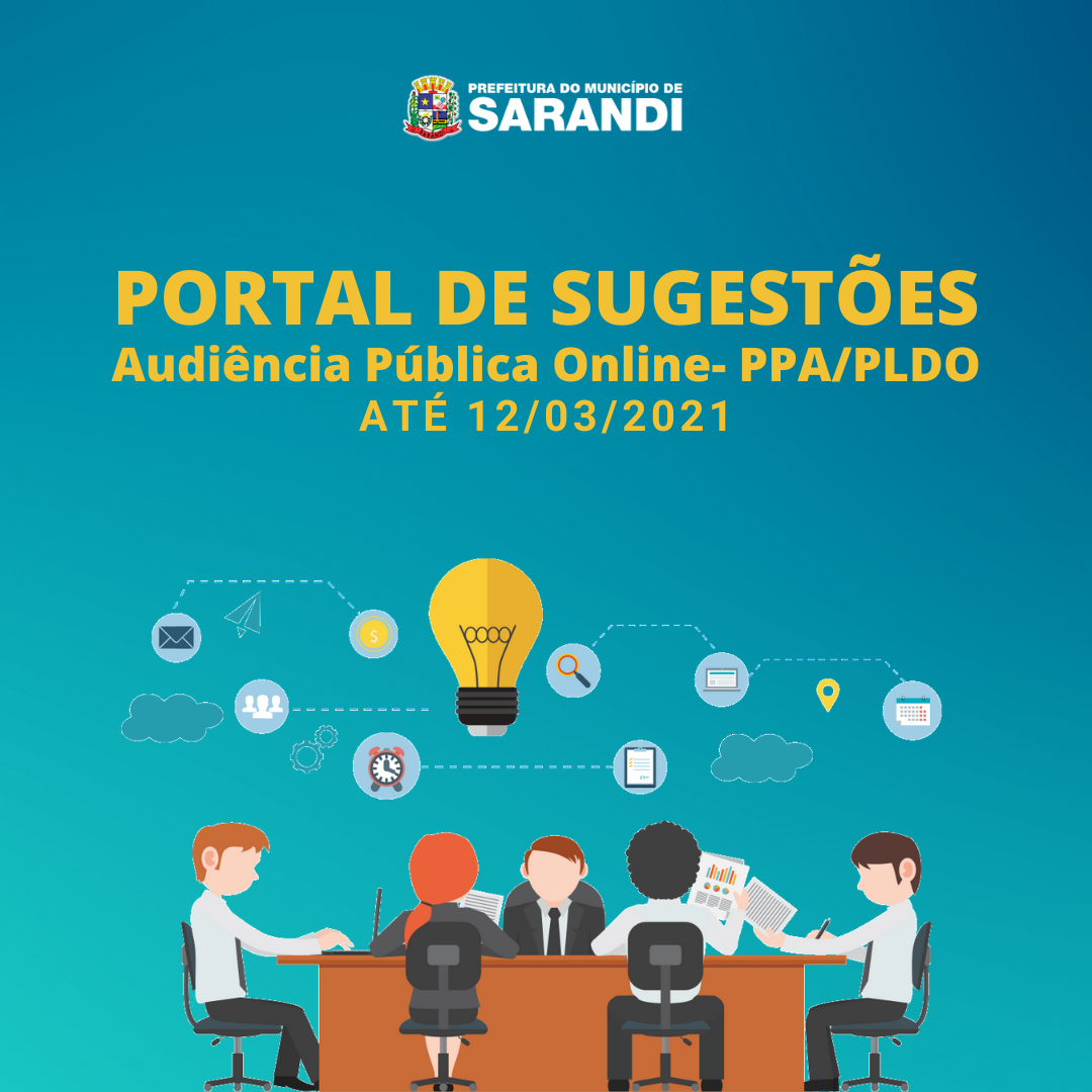 Sugestões para Audiência Pública Online